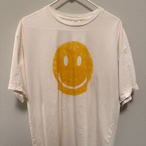 Smiley Face Mineral Washed Graphic Tee